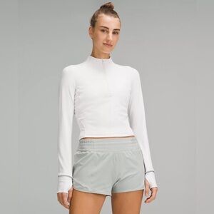 It's Rulu™ Run Ribbed Cropped Half Zip (Light Vapor / 6)